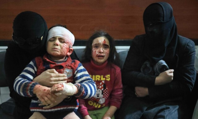 image: Slik beskriver FN-tjenestemann forholdene i Øst-Ghouta: «Elendighet. Ødeleggelse. Katastrofe. Død. Sult.»